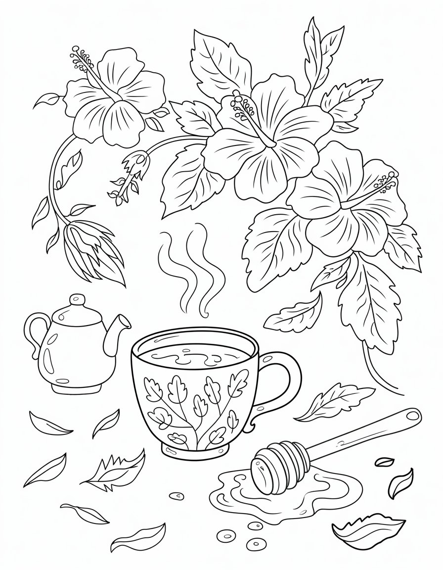 Hibiscus Tea Illustration